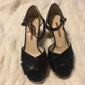 Prada cork platform sandals